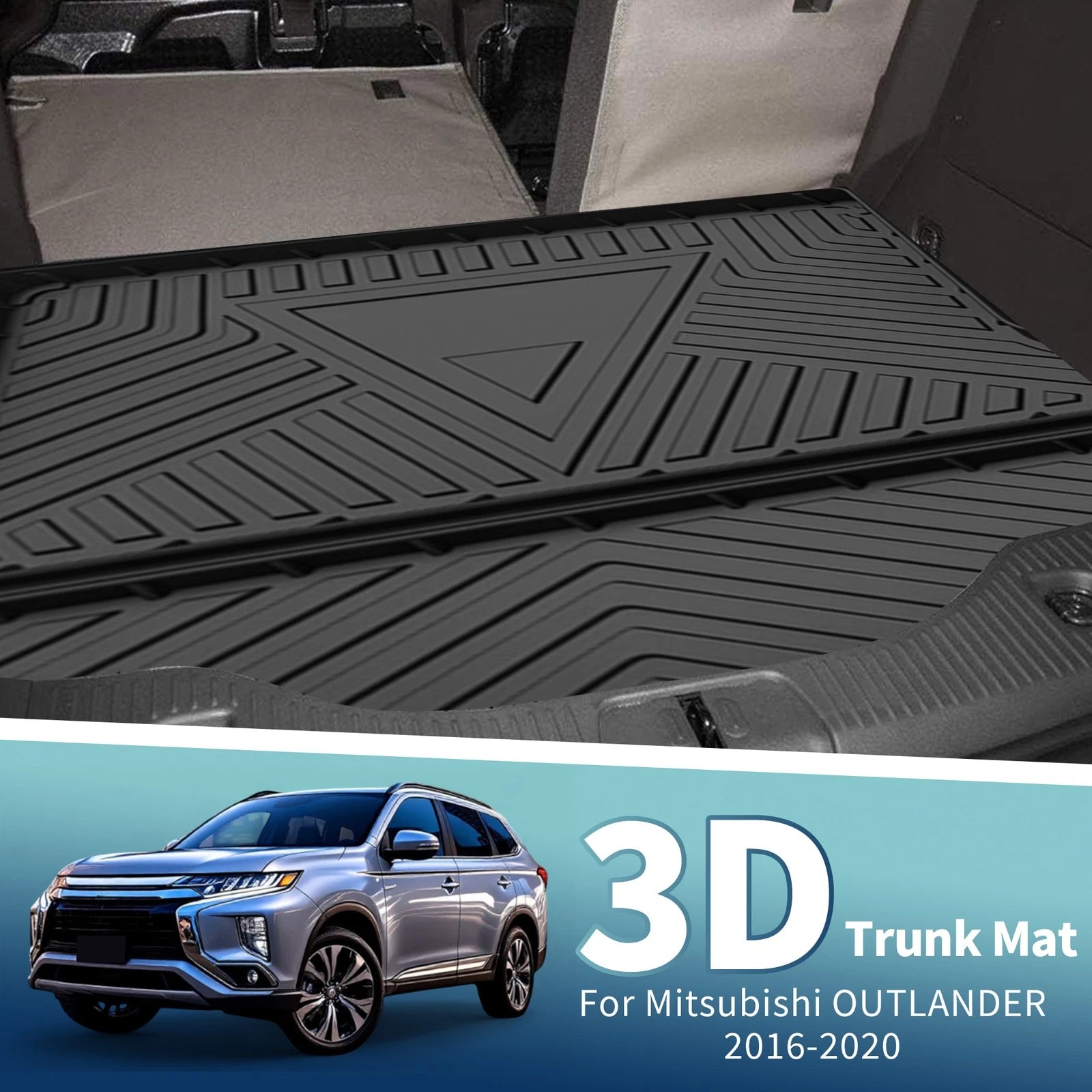 Cargo Liner Rear Trunk Mat Replacement for Mitsubishi Outlander (2016–2020)