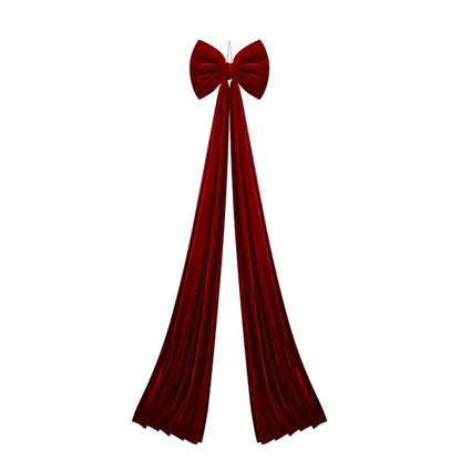 Big Red Velvet Bow for Tree Topper Decoration (40x200cm)