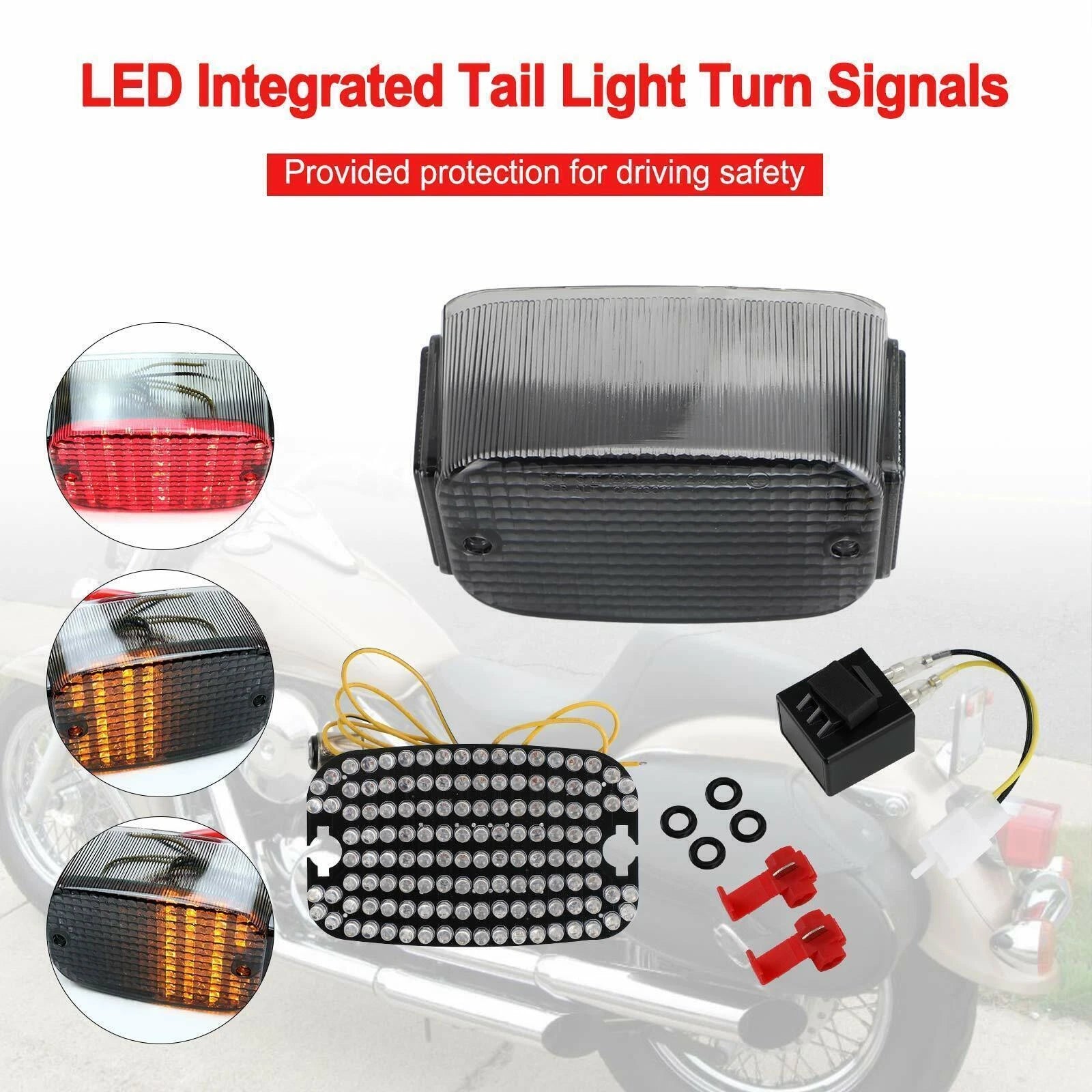 LED Tail Light Turn Signals for Kawasaki Vulcan 800 Classic 1500 (1996–2006)