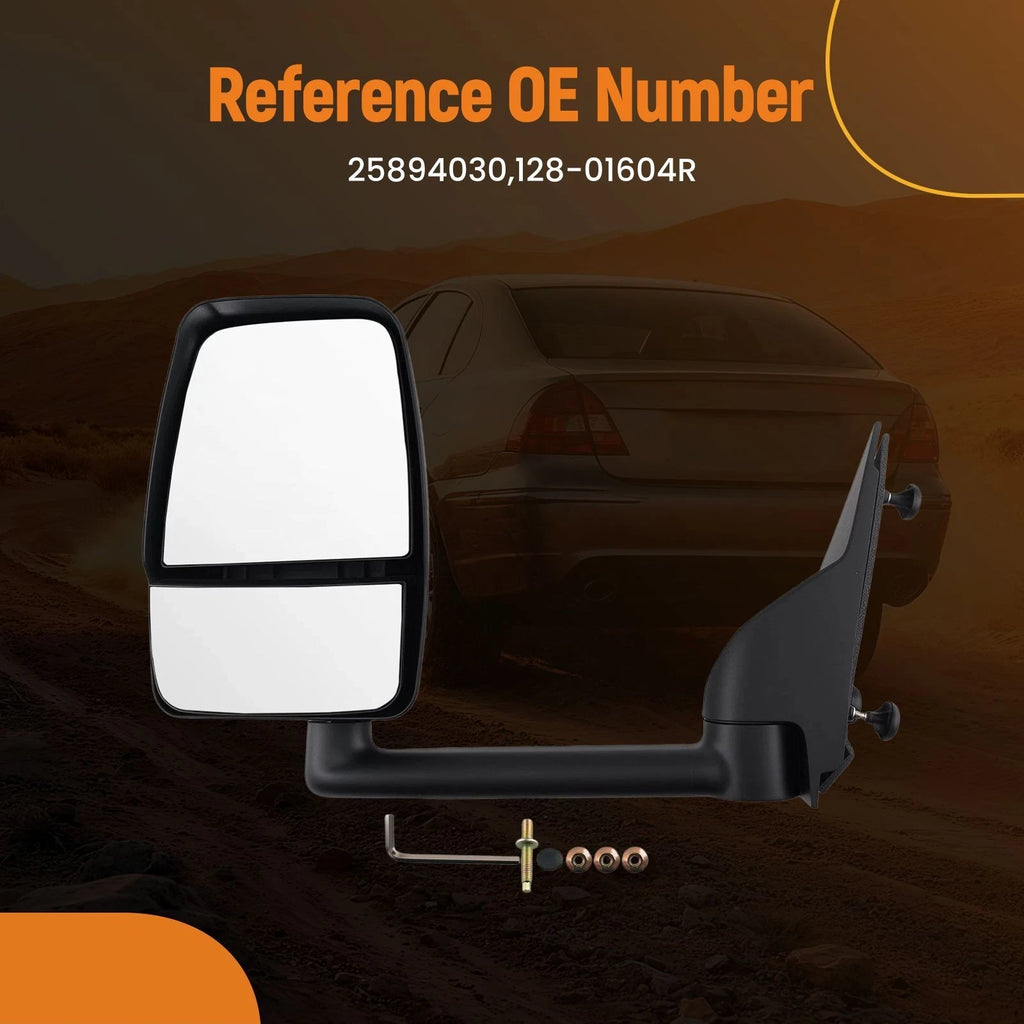 Manual Fold Side Mirror Left for Chevy Express Van (2003–2017) 25894030