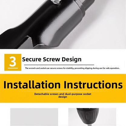 Socket Wrench Set for Ceiling Mounting (10, 12, 13, 14, 17mm Sizes)