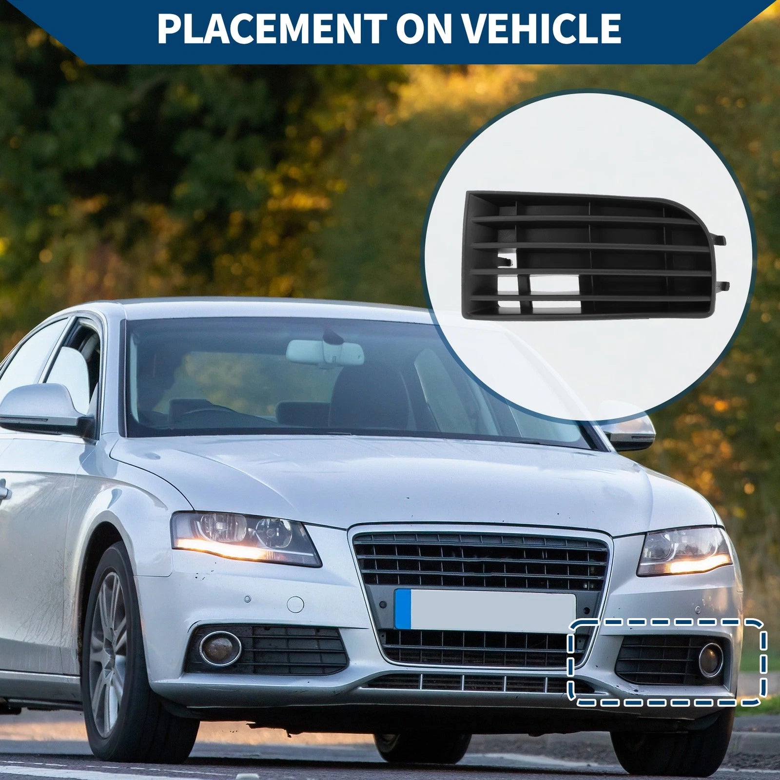 Front Left Fog Light Grill Replacement for Volkswagen Golf (2005–2009)
