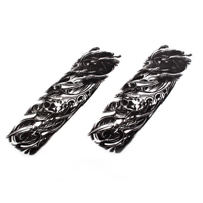 Custom Front Fork Skull Decal Medallion Nameplate Stickers A Fit Harley Yamaha
