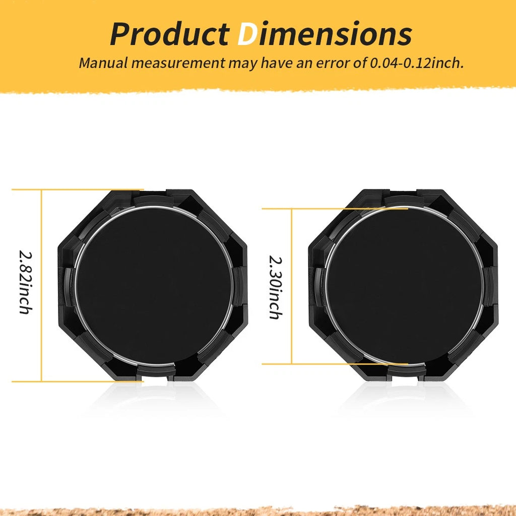 2X Matte Black Hub Caps for Polaris Sportsman 570 (2015–2025) 5451374-458
