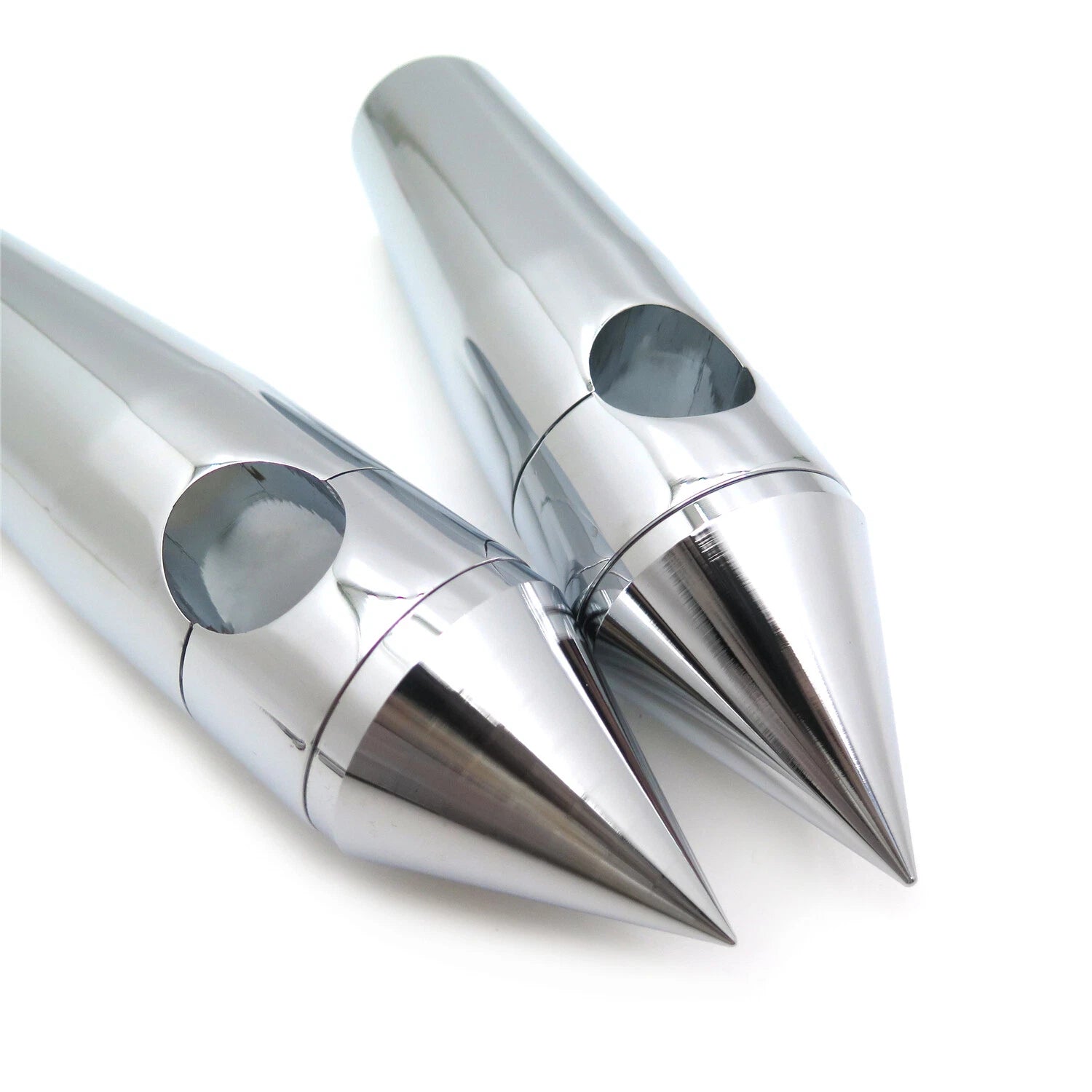 Chrome 1" Spike Billet Handlebar Riser for Harley