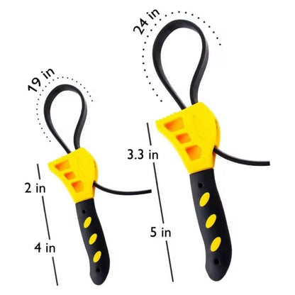Adjustable Rubber Strap Wrench for Automotive Filter Repair