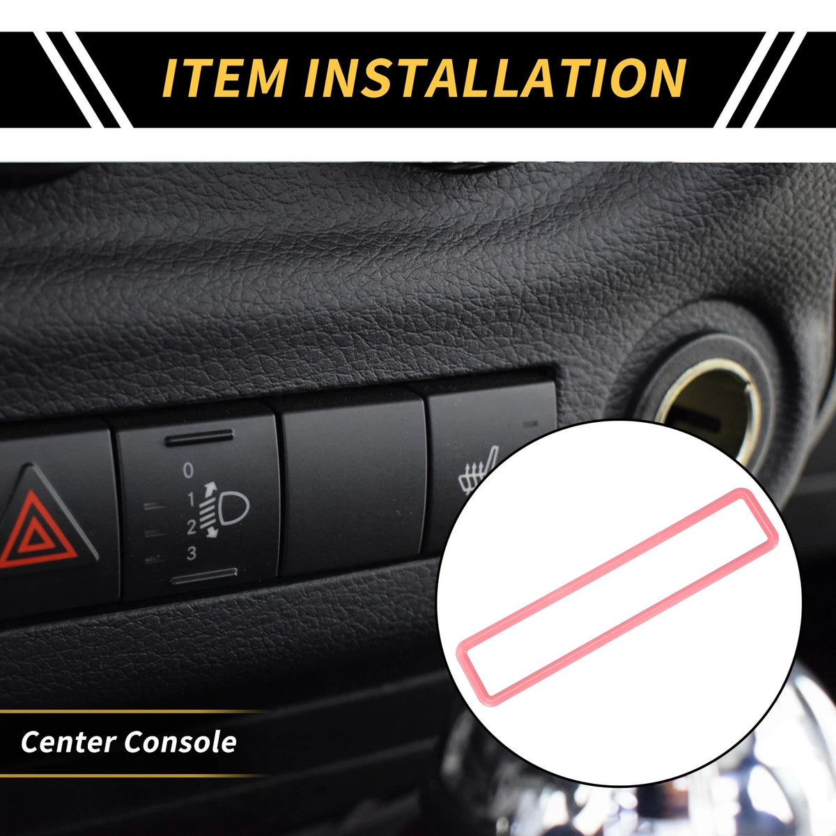 Emergency Light Switch Panel Trim for Jeep Wrangler JK (2011–2017) Pink