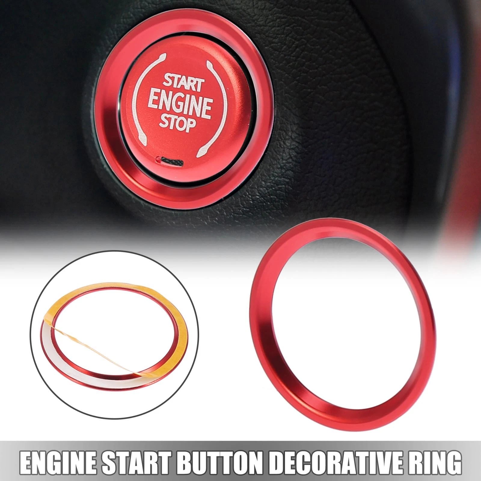 Engine Start Button Decorative Ring OEM for Audi A4L A6L Q5 A5 A7 (—)