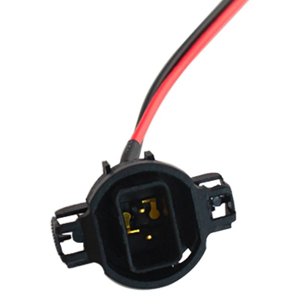 2X H16/5202/5201/2504/9009/PSX24W Bulb Male Connector Socket Pigtail Harness