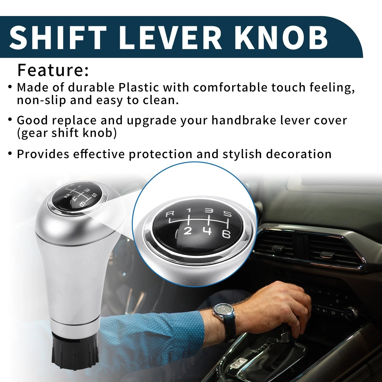 6 Speed Manual Shifter Knob Replacement for Mercedes-Benz C-Class (2000–2014)