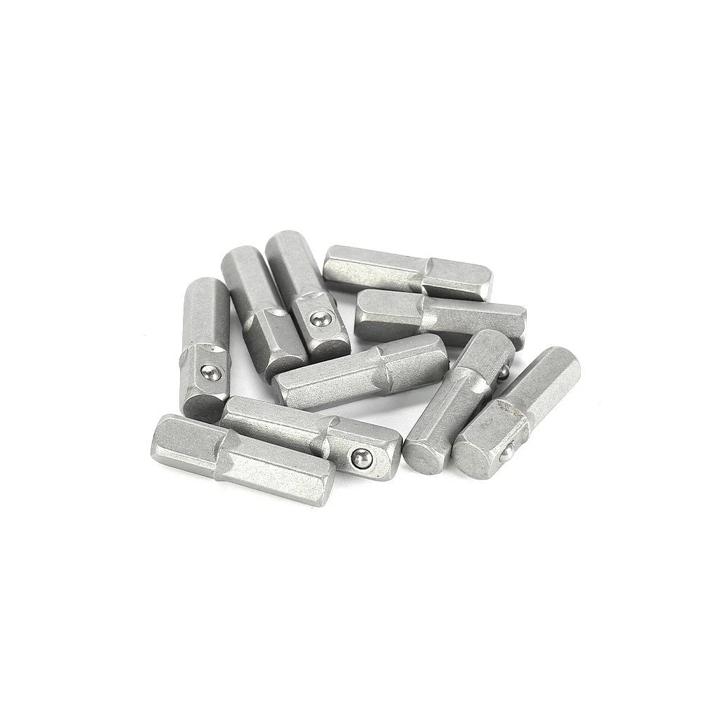 Socket Adapter Converter 25mm 1/4" Hex to 1/4" Square Drive
