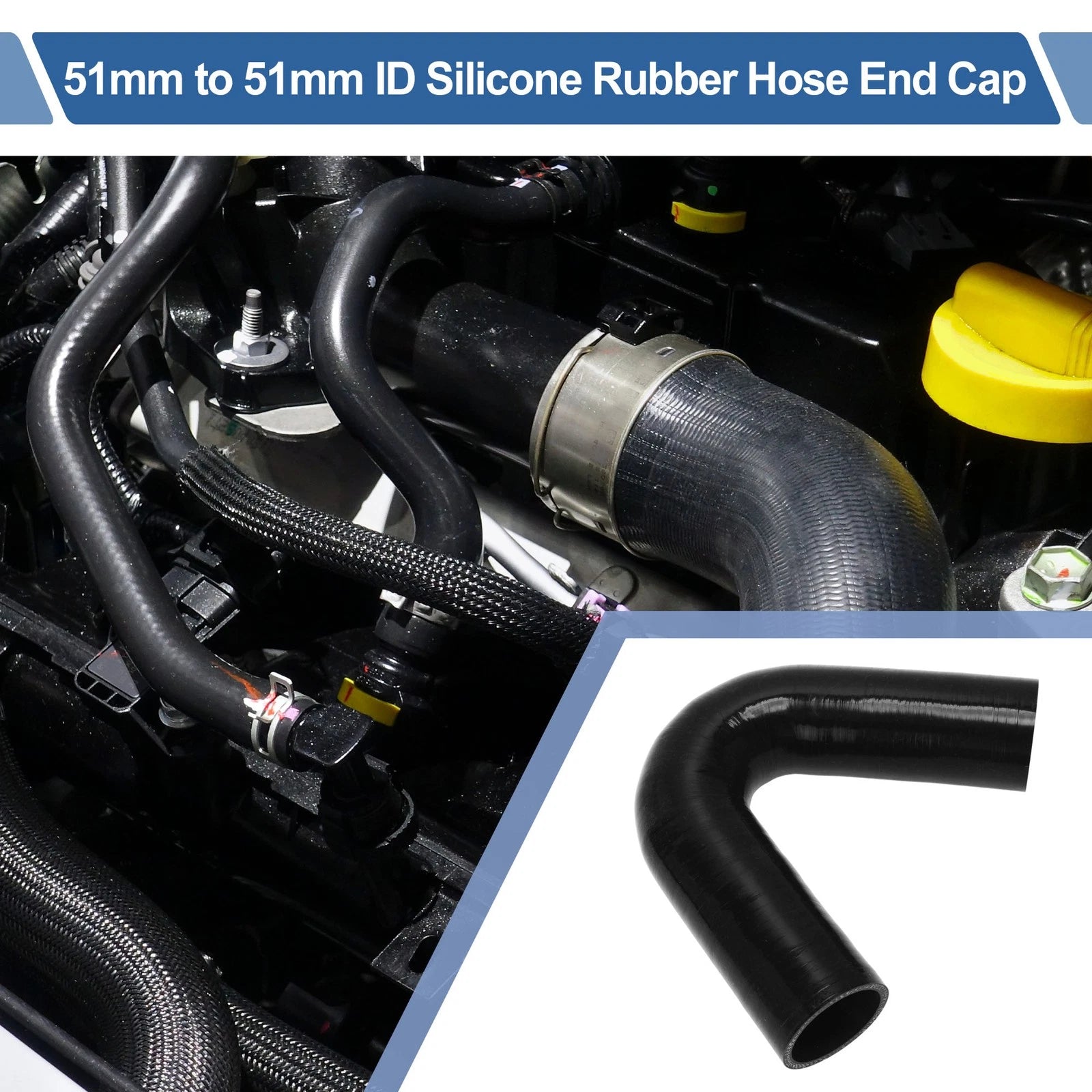 135° Silicone Elbow for Intercooler Heater 51mm (2.01") - 4 Layers