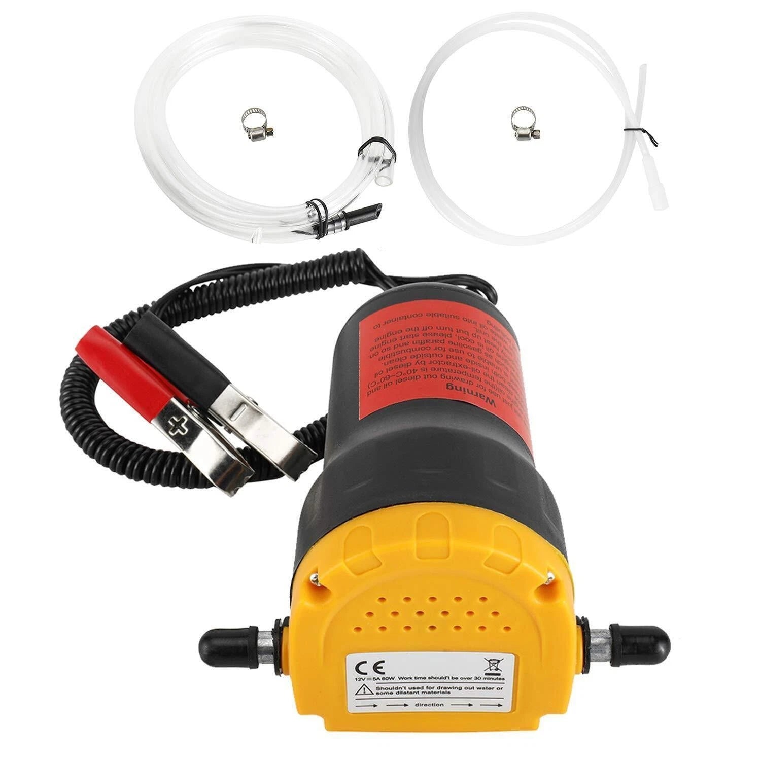 60W 12V Oil Diesel Transfer Pump with Hose for Boats Cars Marine