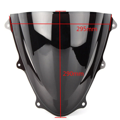 Double Bubble Windshield for Suzuki GSXR600/750 (2011–2022) Black