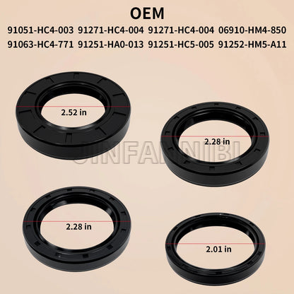 Rear Differential Bearings Seals Kit for Honda FourTrax 300 TRX300 FW (1988–2000)