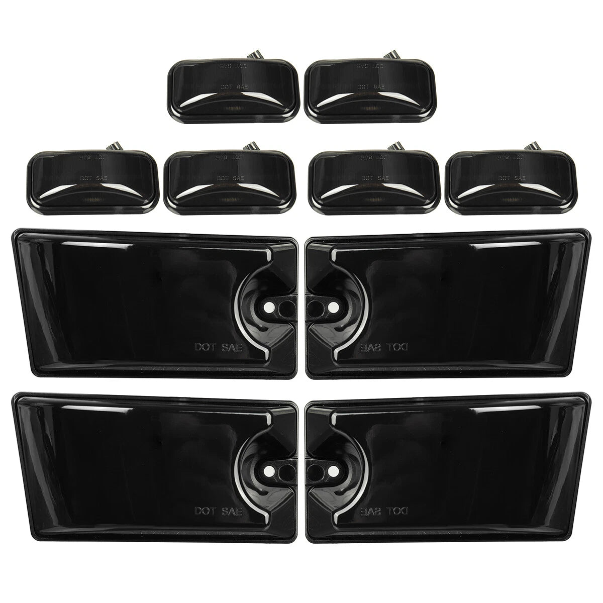 Set of 10 LED Cab Roof Light Marker for Hummer H2 (2003–2009) Smoked