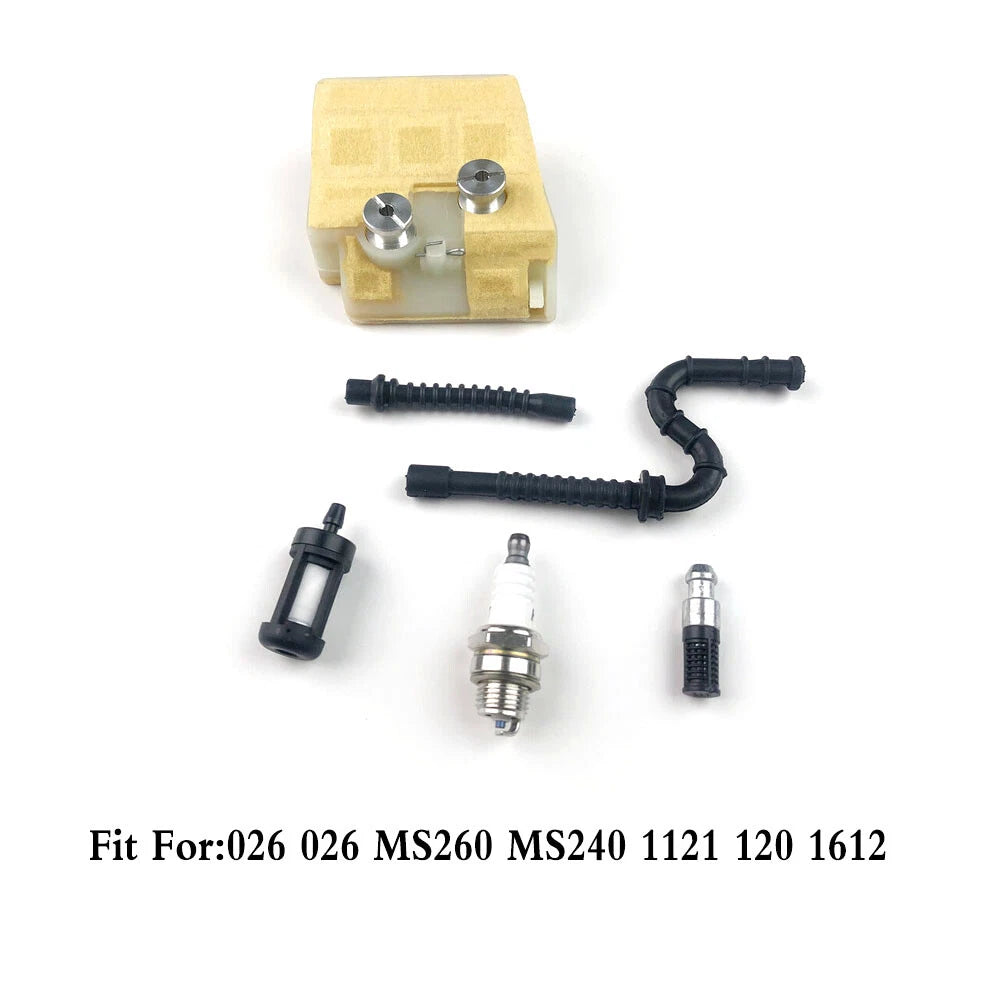Air Fuel Filter Spark Plug Kit for Stihl MS240 MS260 (PRO) 1121 120 1612