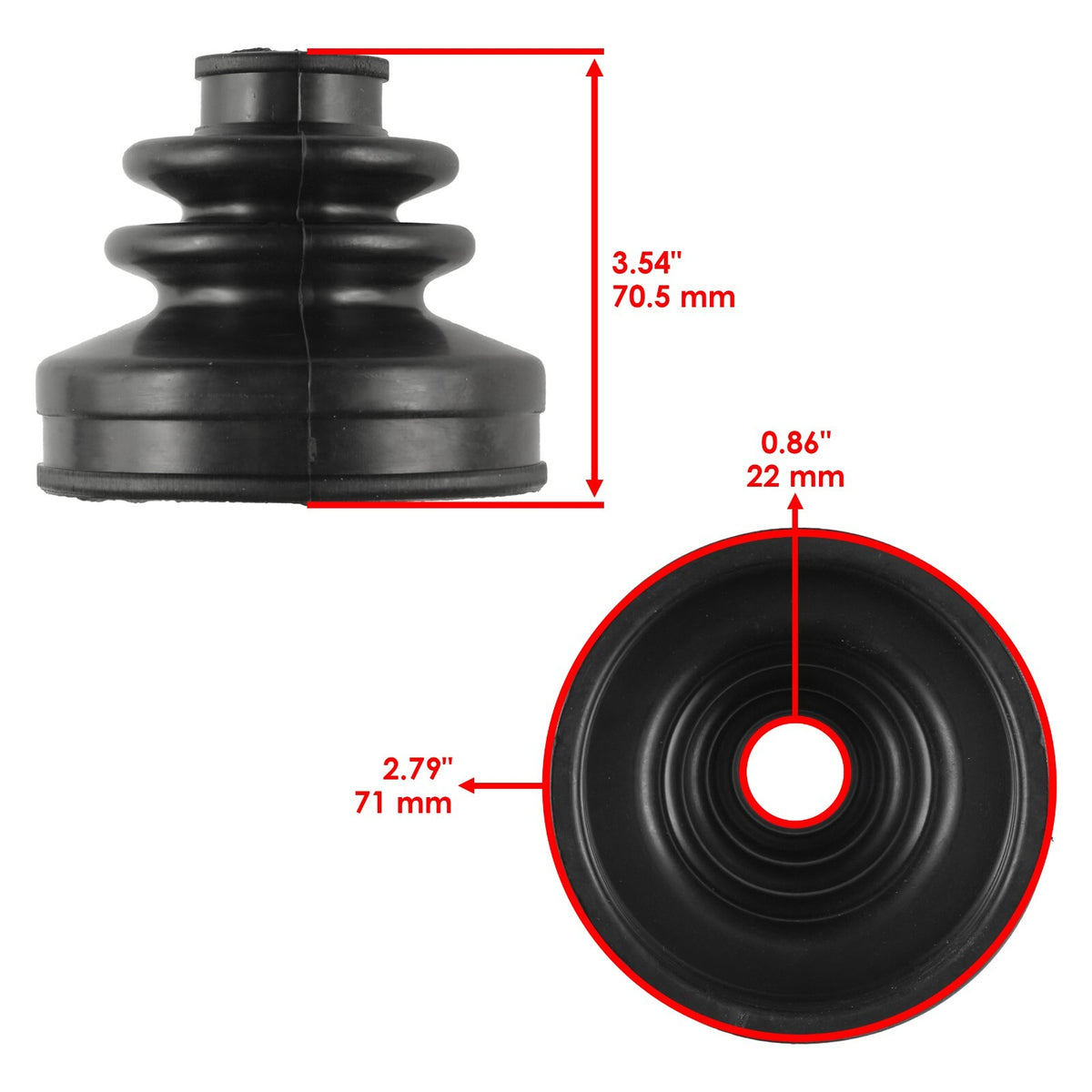 CV Boot Kit Rear Axle Inner Outer Replacement for Kawasaki Teryx 750 4X4 (2008–2011)