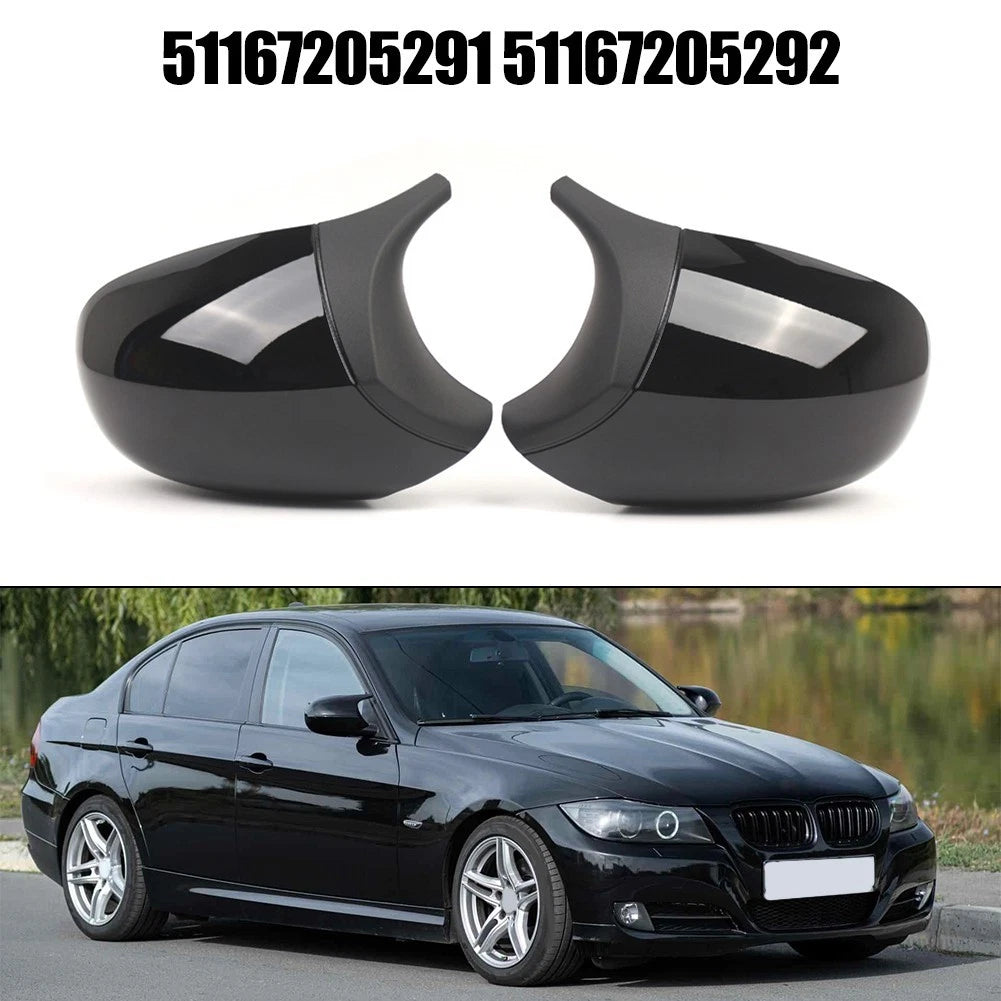 Mirror Cover Cap Gloss Black Cap ABS Material Easy Installation OEM Fitment