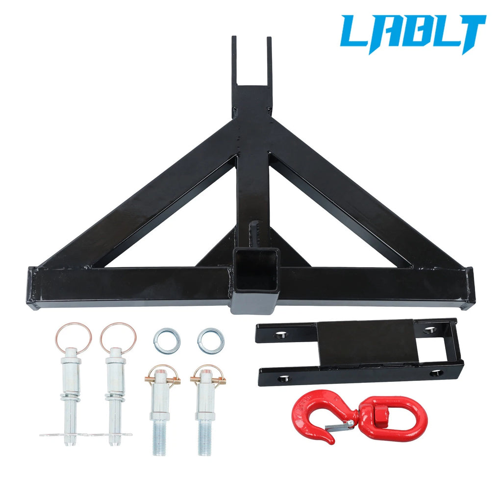 3 Point 2" Receiver Trailer Hitch for Cat 1 Tractor
