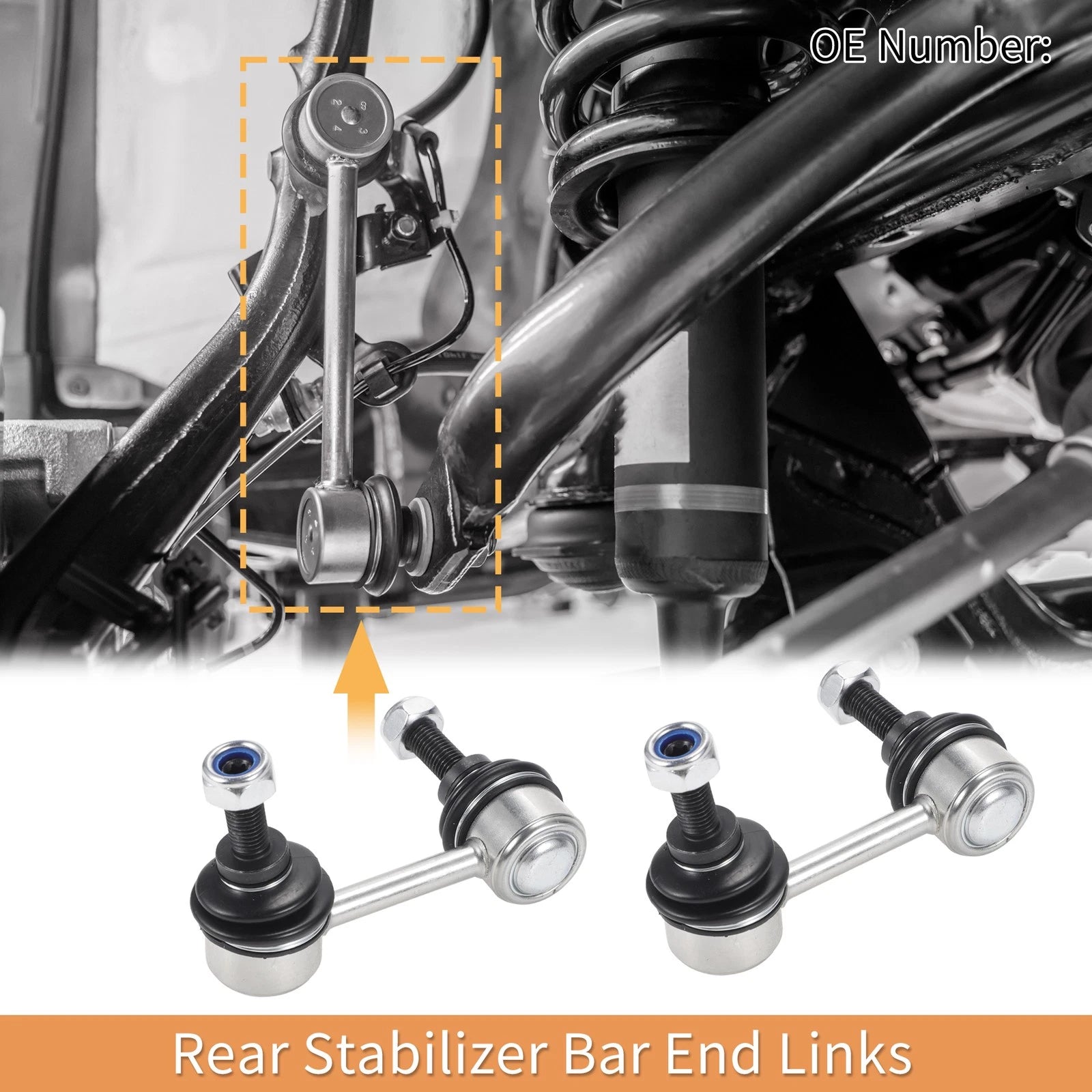 2pcs Rear Stabilizer Sway Bar Link Replacement for Dodge Avenger Caliber (2011–2018)