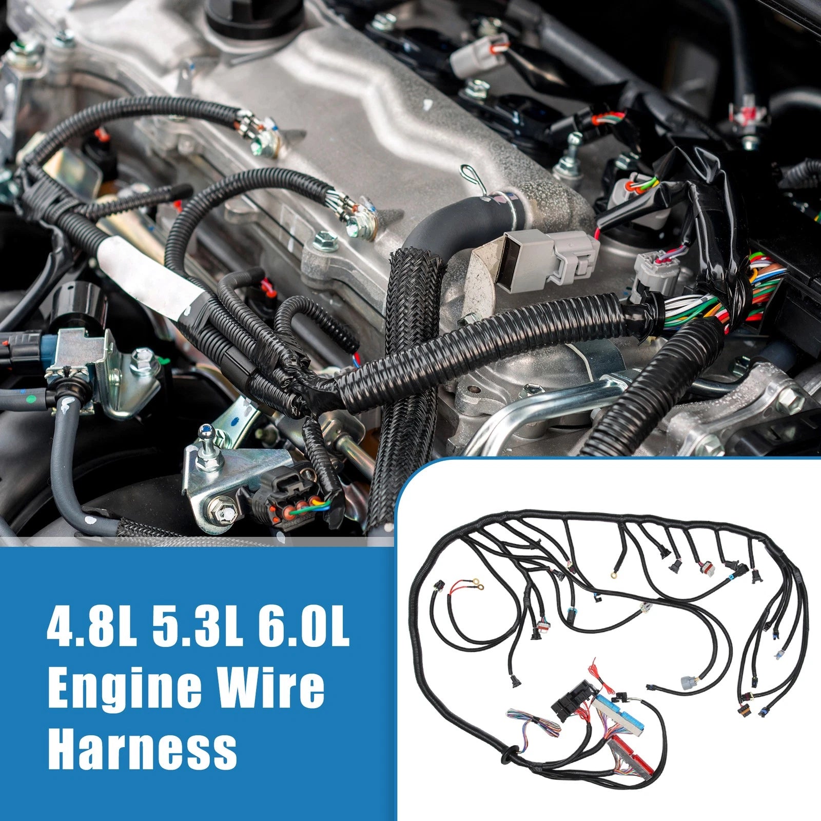 Engine Wiring Harness Set Replacement for Chevy GMC Cadillac Hummer Trucks (1999–2007)