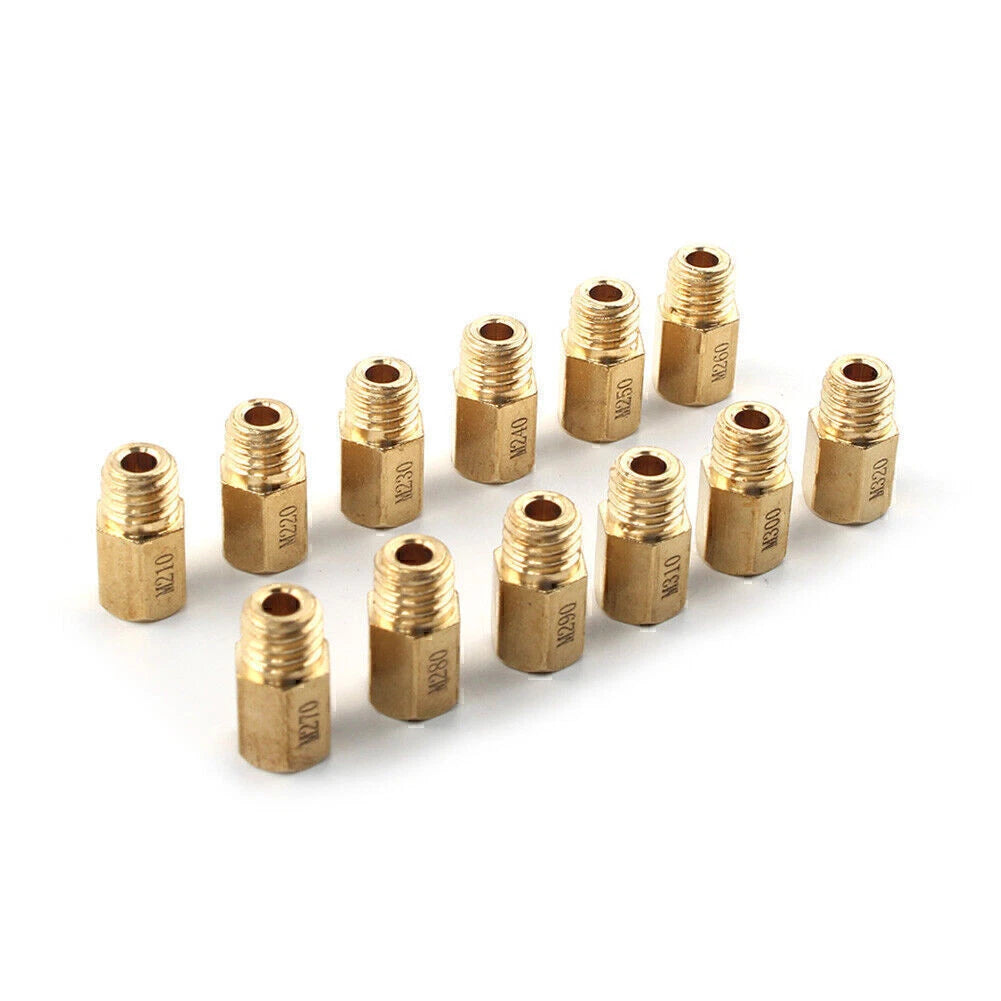 12Pcs Carburetor Main Jets for Mikuni VM TM Carb (#210 - #320)