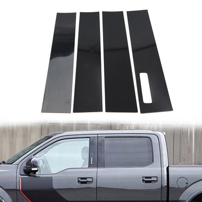 Pillar Post Door Window Cover Trim Kit for Ford F150 (2015–2022) Black