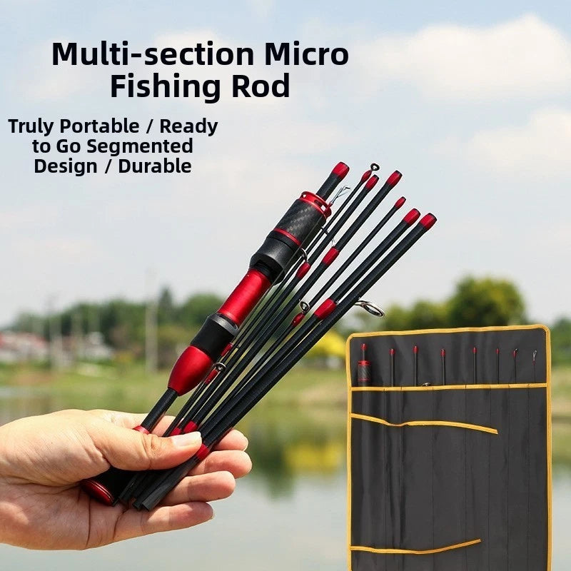 Lightweight Carbon Fiber Telescopic Trout Rod 1.6m 1.8m 8-Section