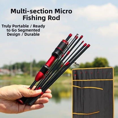 Lightweight Carbon Fiber Telescopic Trout Rod 1.6m 1.8m 8-Section