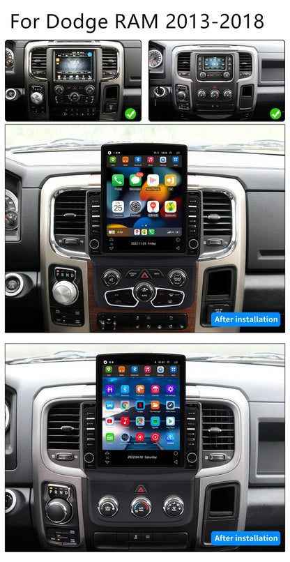 9.7'' Vertical Stereo Radio Head Unit for Dodge RAM 1500-5500 (2013–2018)