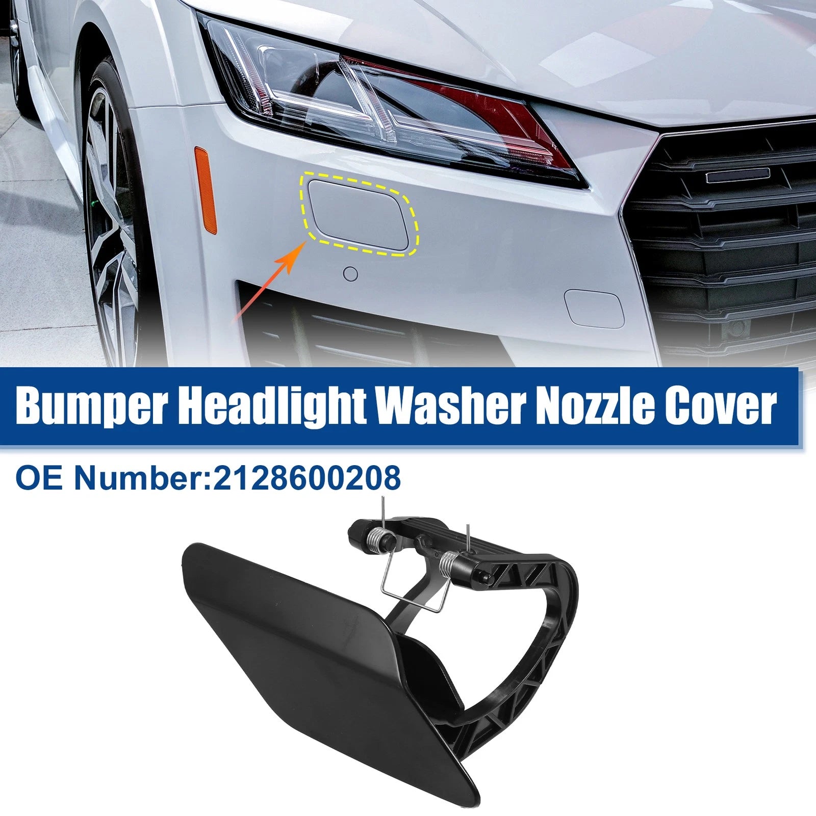 Right Headlight Washer Spray Nozzle Cap Replacement for Mercedes E-Class W212 (2010–2015)