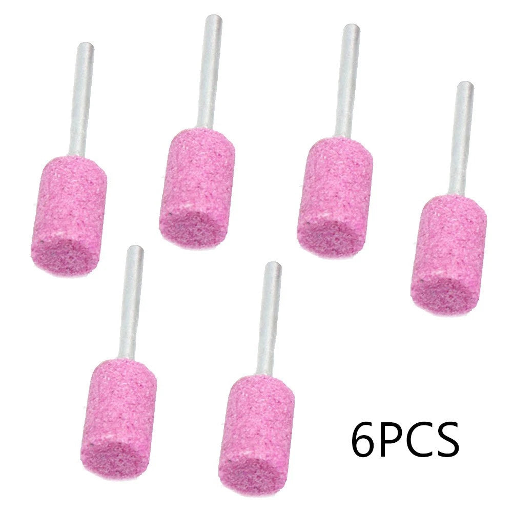 6PCS Abrasive Mounted Grind Stones for (3mm Shank)
