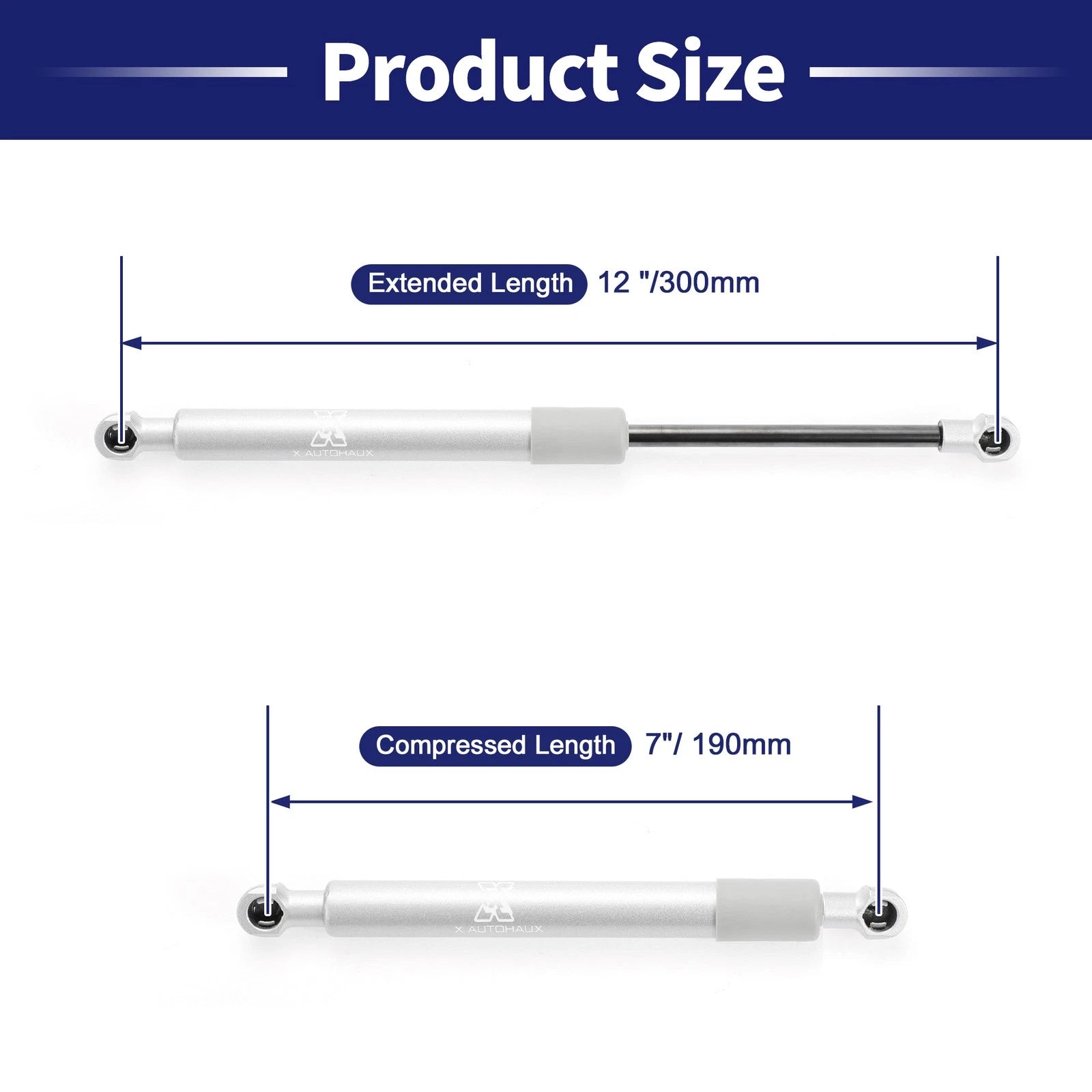 2Pcs 12 Inch 200N Gas Struts for Universal Applications