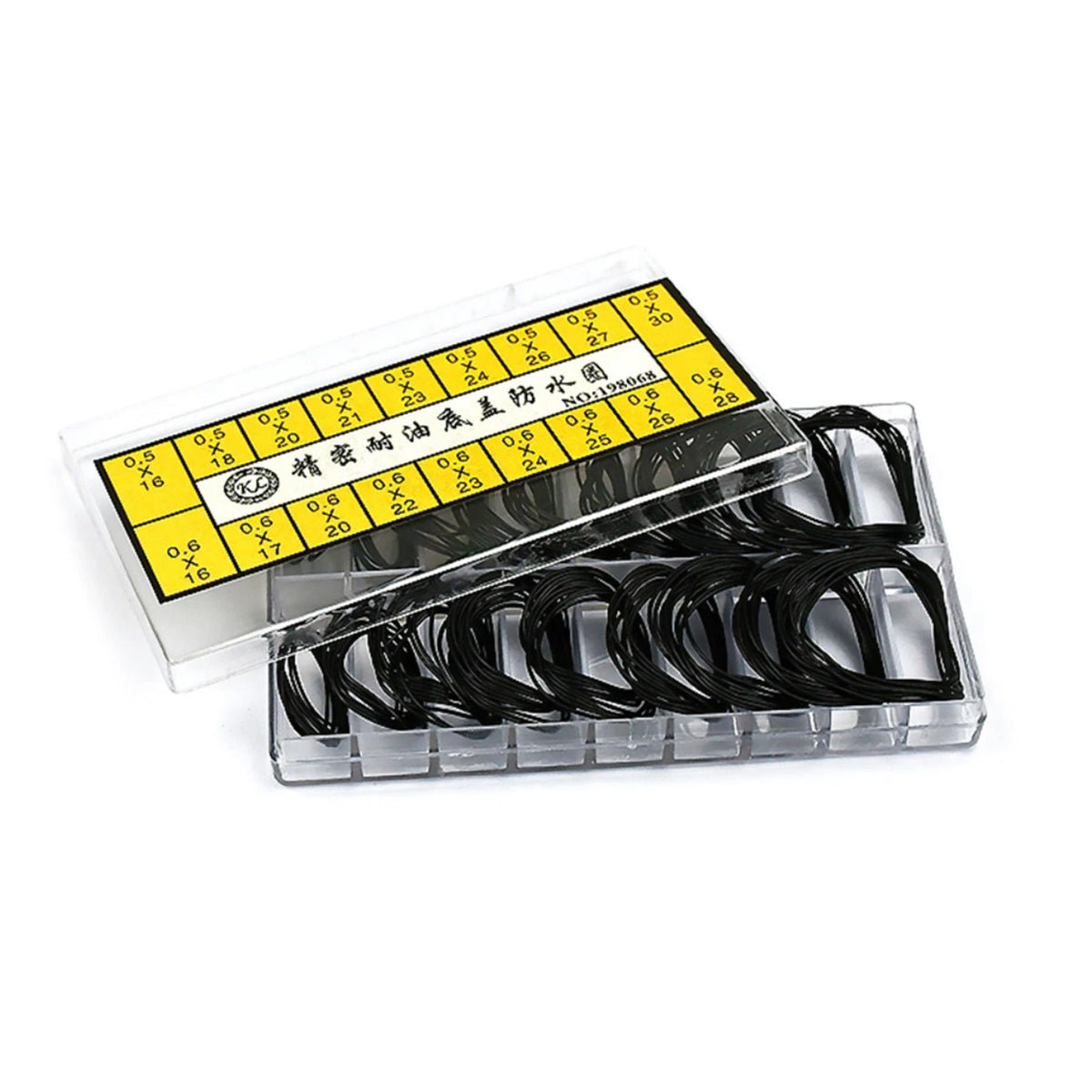 Set of 200 Waterproof Rubber O-Ring Gaskets for Watch Cases