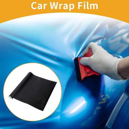 Black Flash Point Car Wrap Film for Universal Vehicles (59.8ft x 11.8ft)