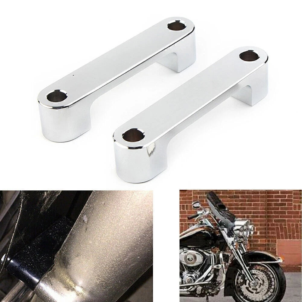 2PCS Wrap Front Fender Brackets Spacers 30 Inch For Harley Touring 1996-2013