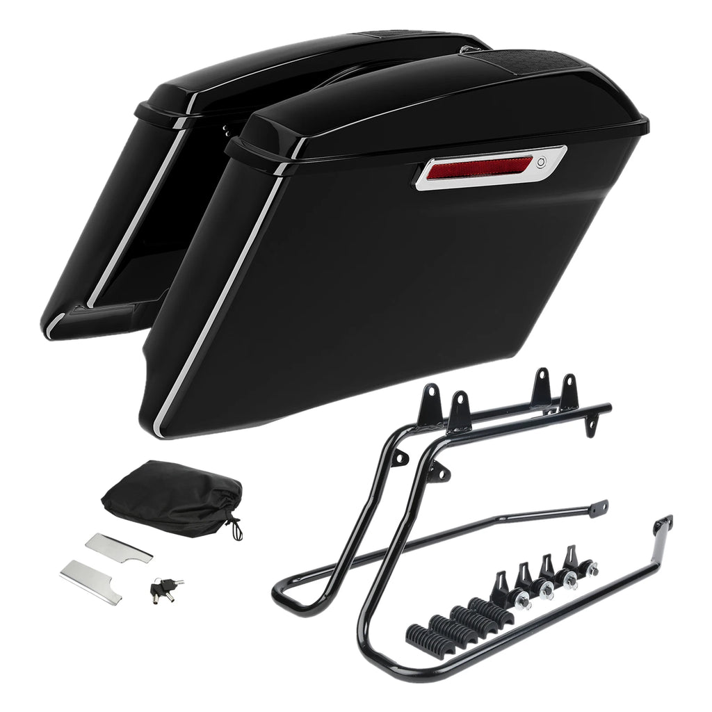 Saddlebag 6x9 Speaker Lids & Conversion Brackets for Harley Softail (1984–2017)