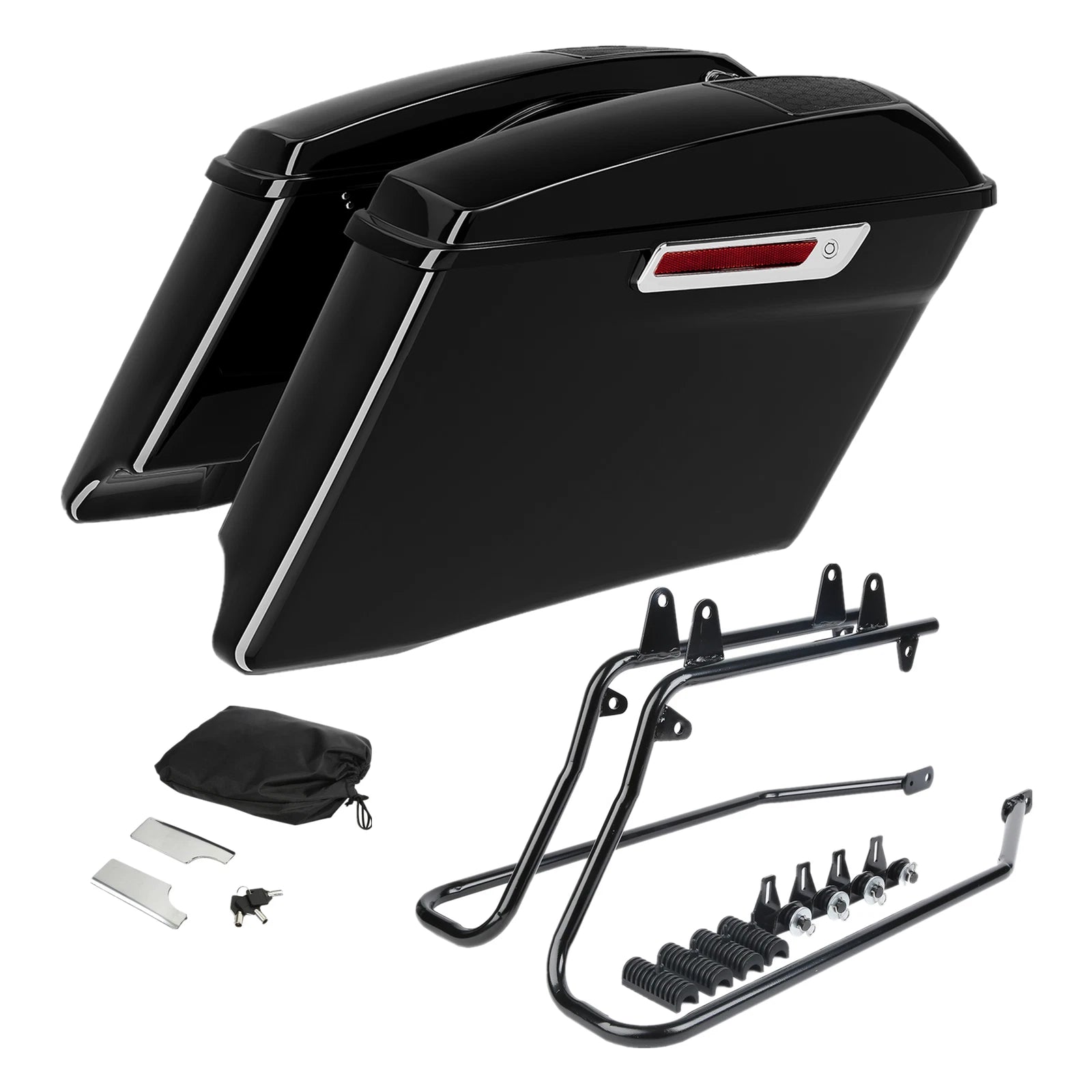 Saddlebag 6x9 Speaker Lids & Conversion Brackets for Harley Softail (1984–2017)