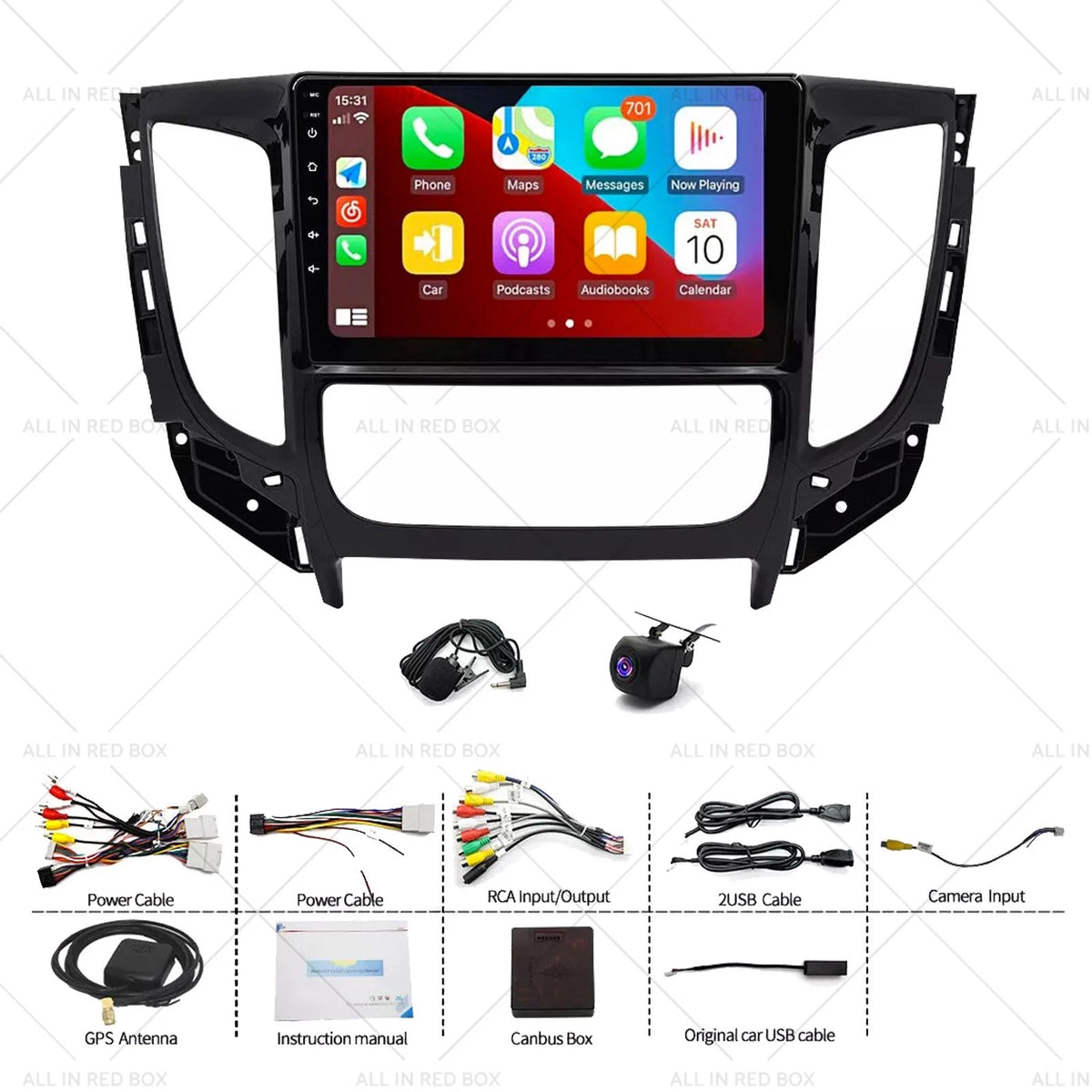 Wireless CarPlay Android Auto Head Unit for Mitsubishi Triton (2015–2019)
