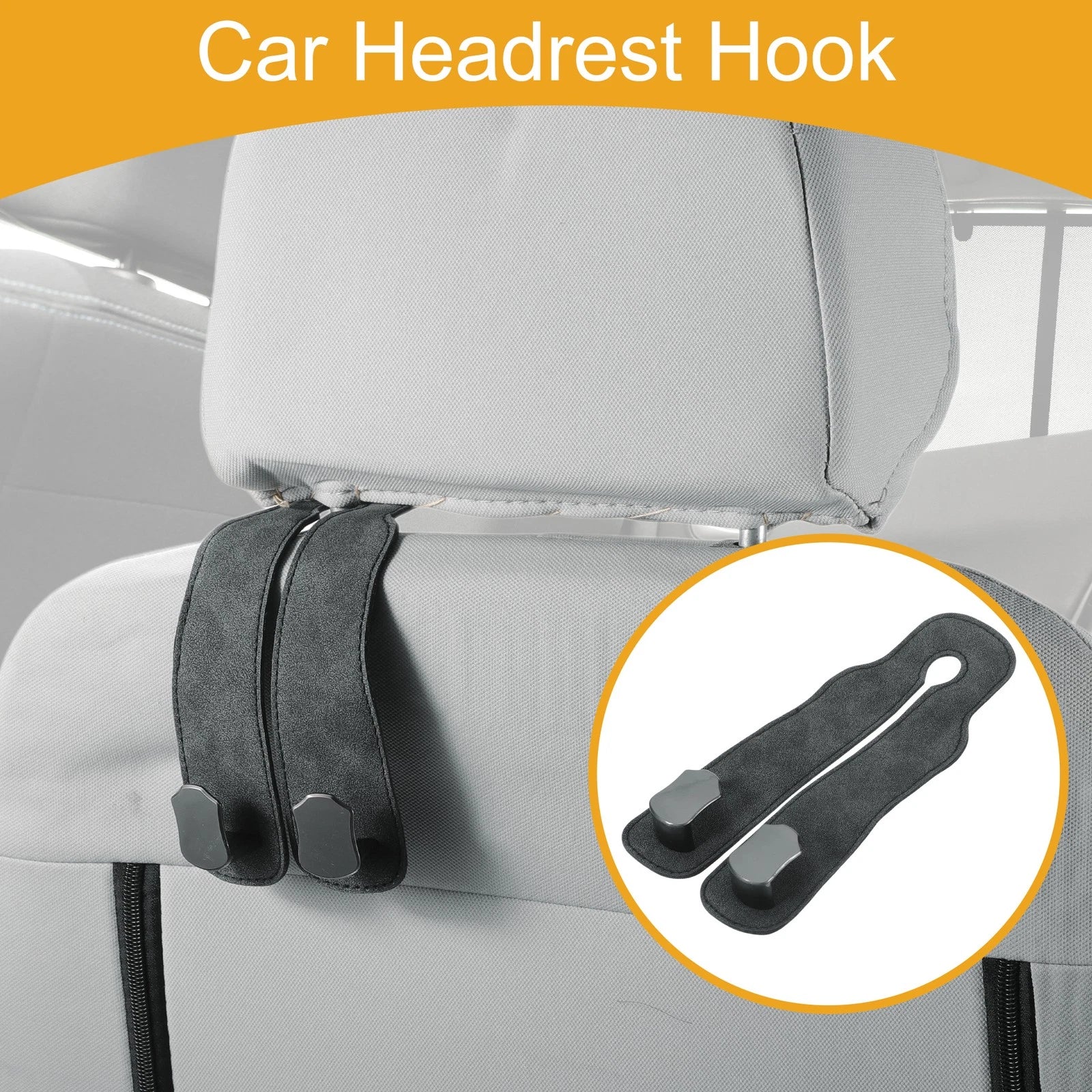 1 Pcs Universal Car Seat Headrest Hook for Purses and Bags (7.48"x3.27")