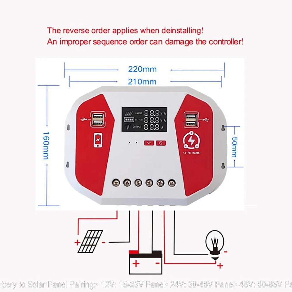60A Solar Controller for Outdoor Use (Dustproof Design)
