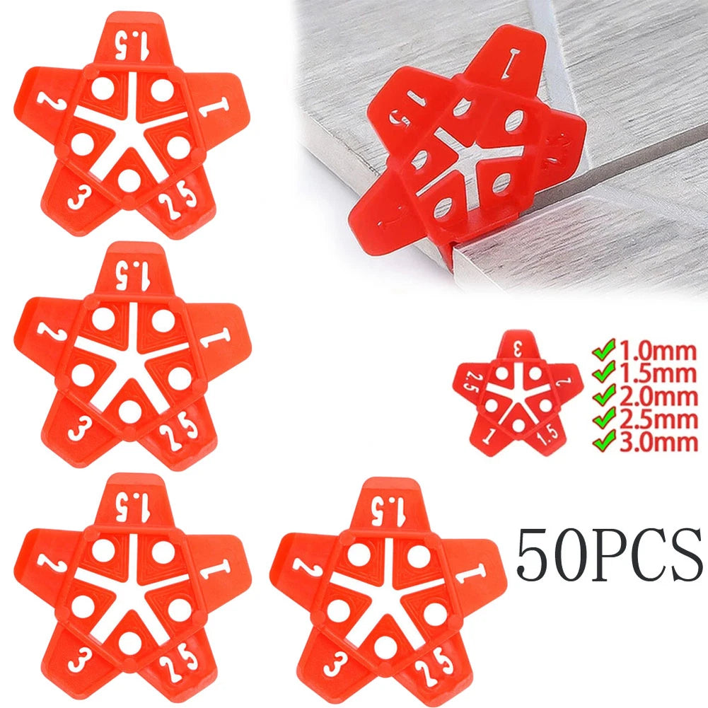 50pcs Tile Leveling System Spacers Clips 1mm to 3mm for DIY