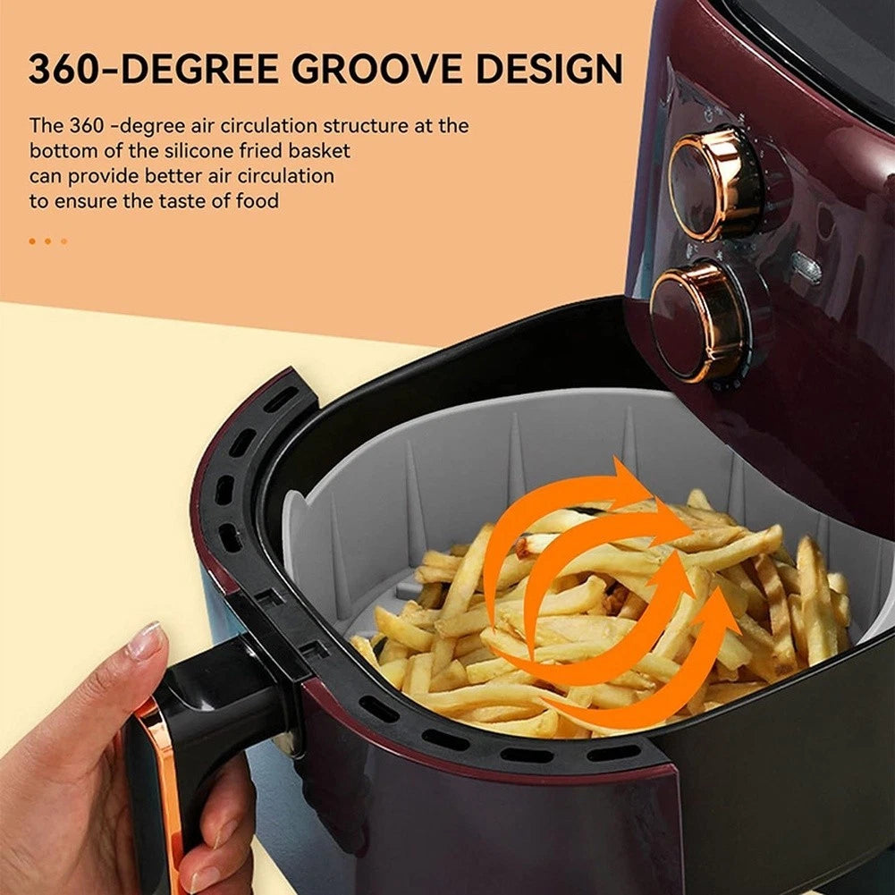 Silicone Liner for Air Fryer 7.4 Inch (19 cm) Grooved Base Design