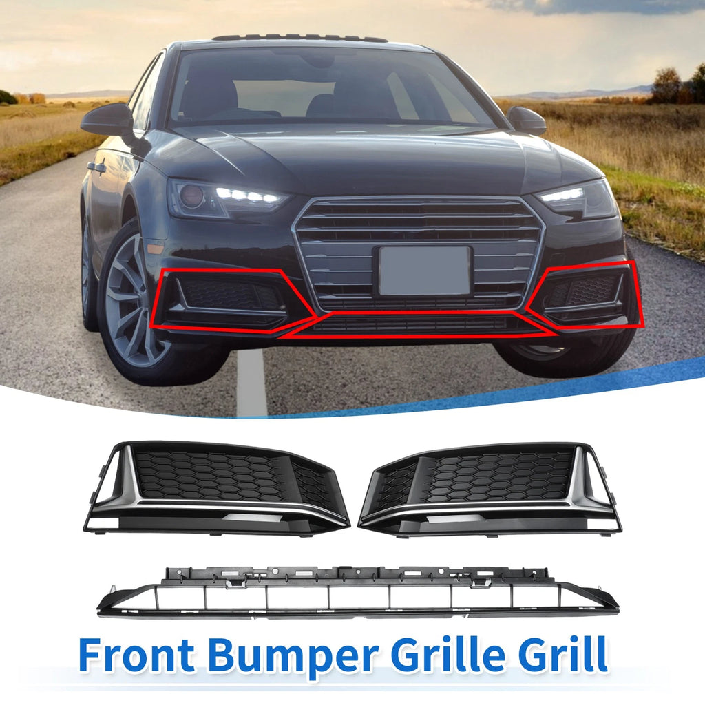 Front Lower Bumper Grille Grill Replacement for Audi A4 B9 S-Line (2017–2024)
