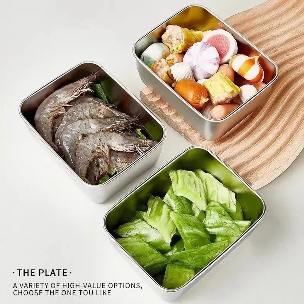 2X Stackable Stainless Steel Food Storage Containers - Leak Proof Airtight