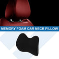 Memory Foam Neck Pillow for Universal Car Seat (1 Pc) - Black
