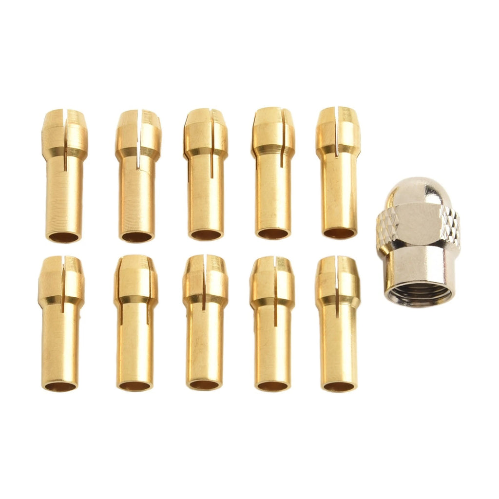 10pcs Brass Collet Chucks for Drill Bits