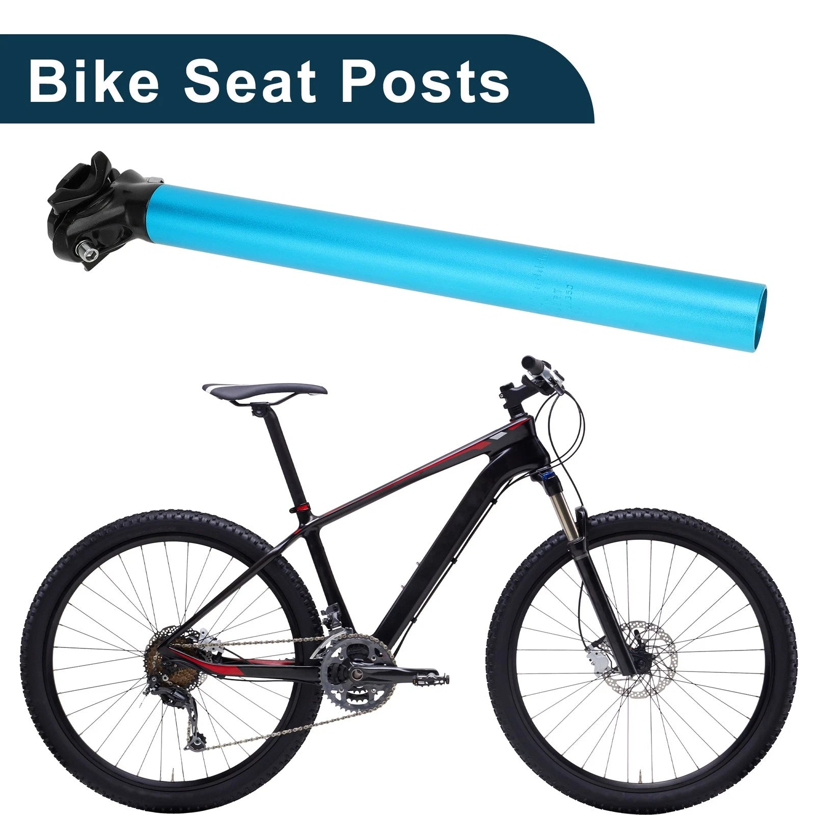 Bike Seat Post 31.6mm Adjustable Angle Replacement for Universal Fit (2010–2025)