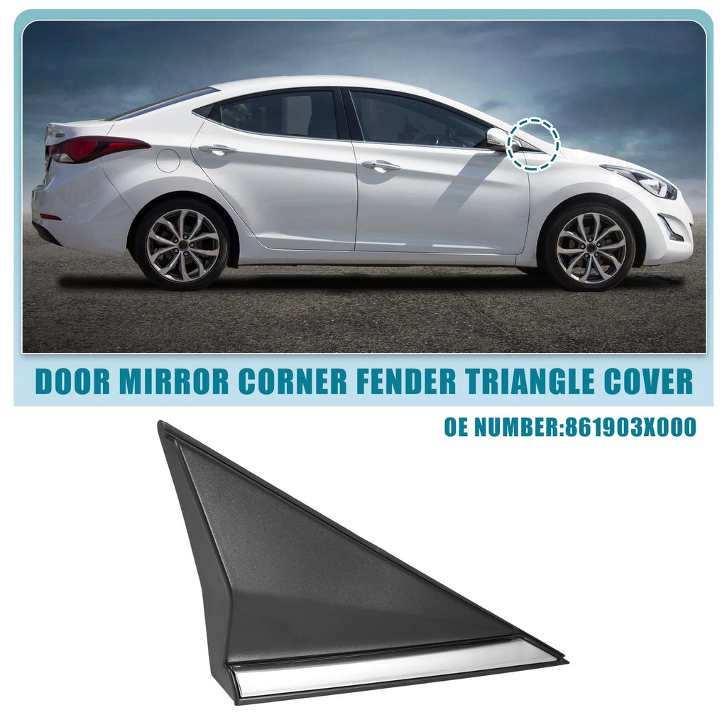 Right Mirror Corner Fender Triangle Cover Replacement for Hyundai Elantra (2017–2020)